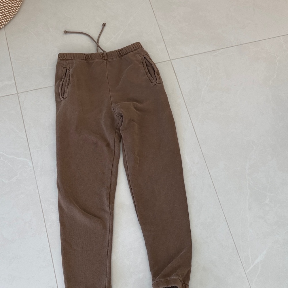 Joah Brown Brown Men's Joggers with Drawstring